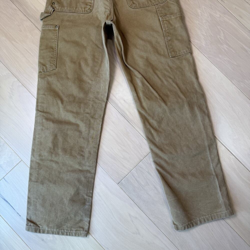 Vintage Carhartt Double Knee Pants 28 Khaki Canvas Heavy Workwear Carpenter - Picture 10 of 11